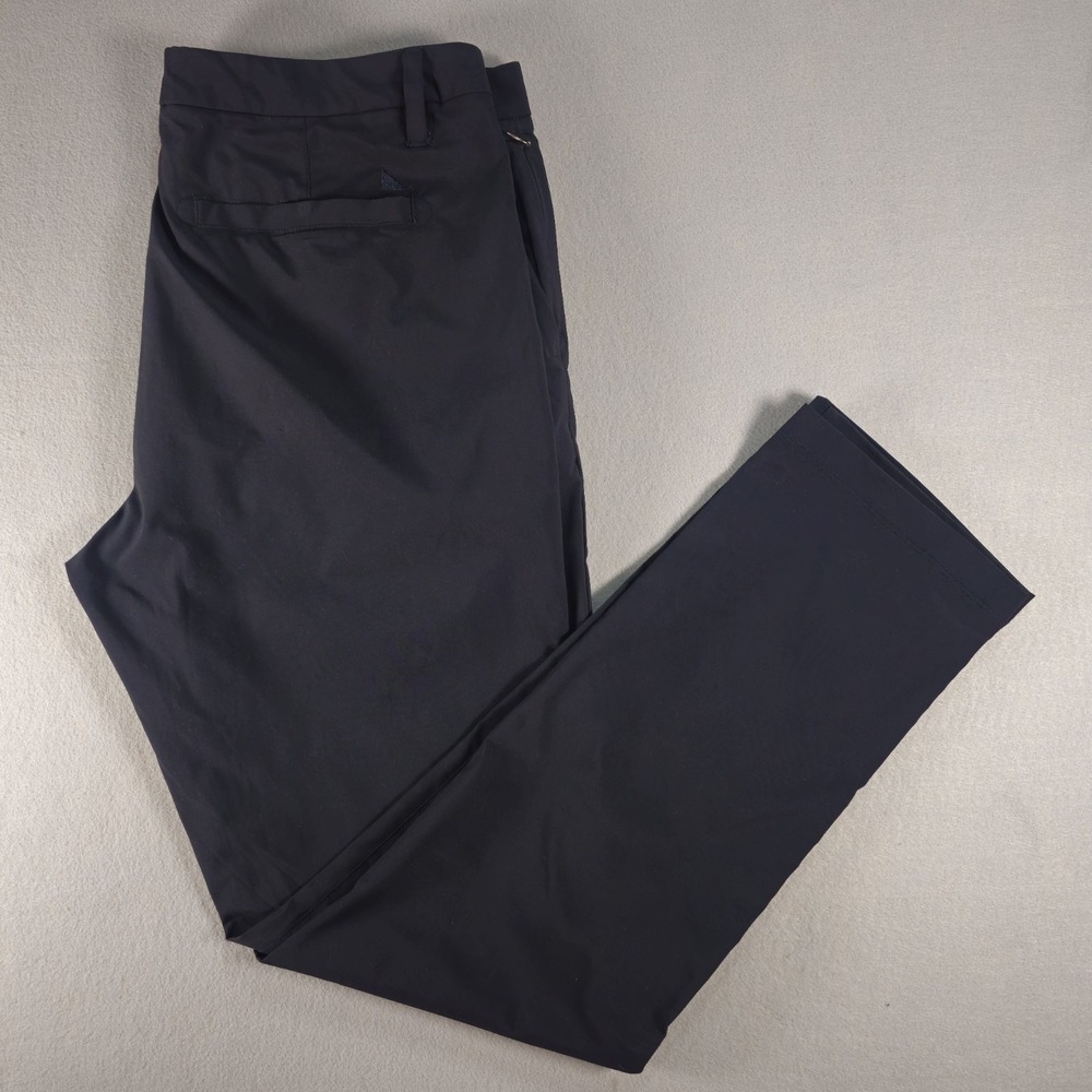 UNTUCKit Chancellor Pants Mens 34x32 Black Straight Fit Performance Travel Tech